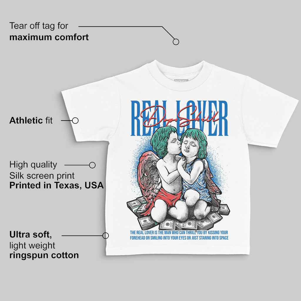 Chalk 3s DopeSkill Toddler Kids T-shirt Real Lover Graphic
