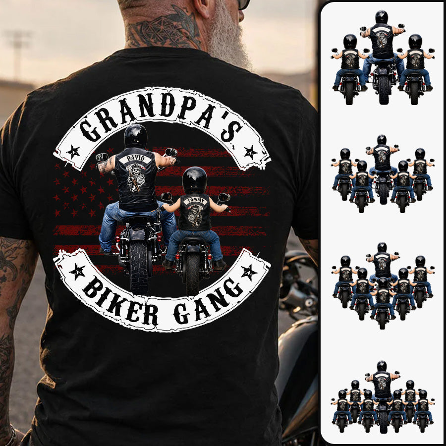 Grandpa’s Biker Gang Shirt - Personalized Gift For Dad, Grandpa