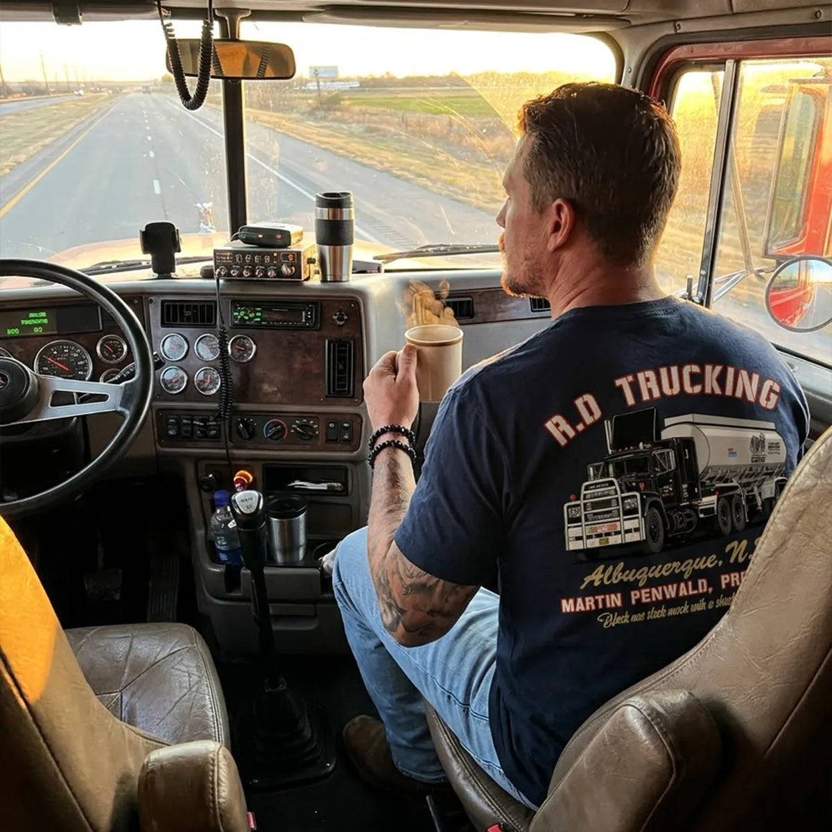 R.D Trucking Shirt, Convoy Movie Tee, Vintage Trucker Graphic T-Shirt #329 - Reel Belly 2