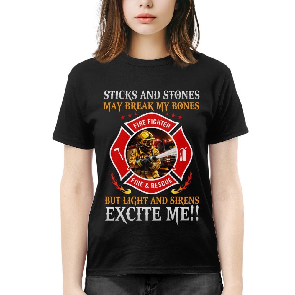 Lights & Sirens Excite Me Funny Firefighter 8
