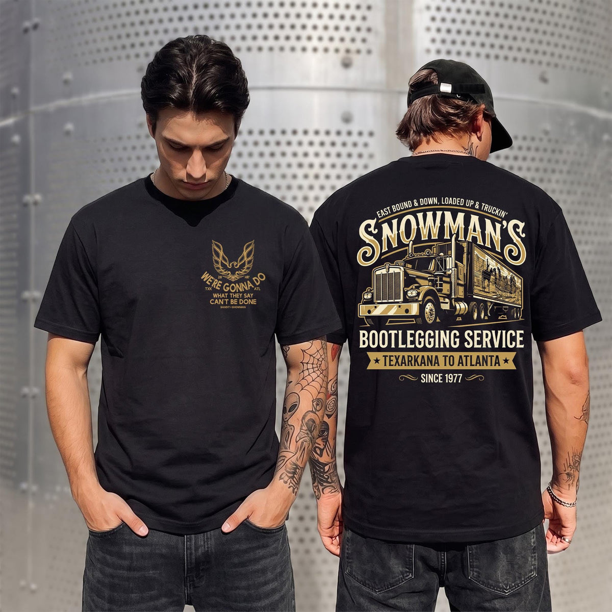 Snowmans Bootlegging Service, Smokey And The Bandit Back Print, Vintage Trucker, Gift for Trucker Dad