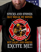 Lights & Sirens Excite Me Funny Firefighter