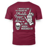 I Would Like To Thank My Middle Finger Skeleton Halloween 6