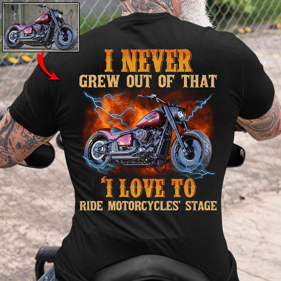 Loving to Ride Motorcycles Shirt - Personalized Upload Vehicle Photo For Biker A2110