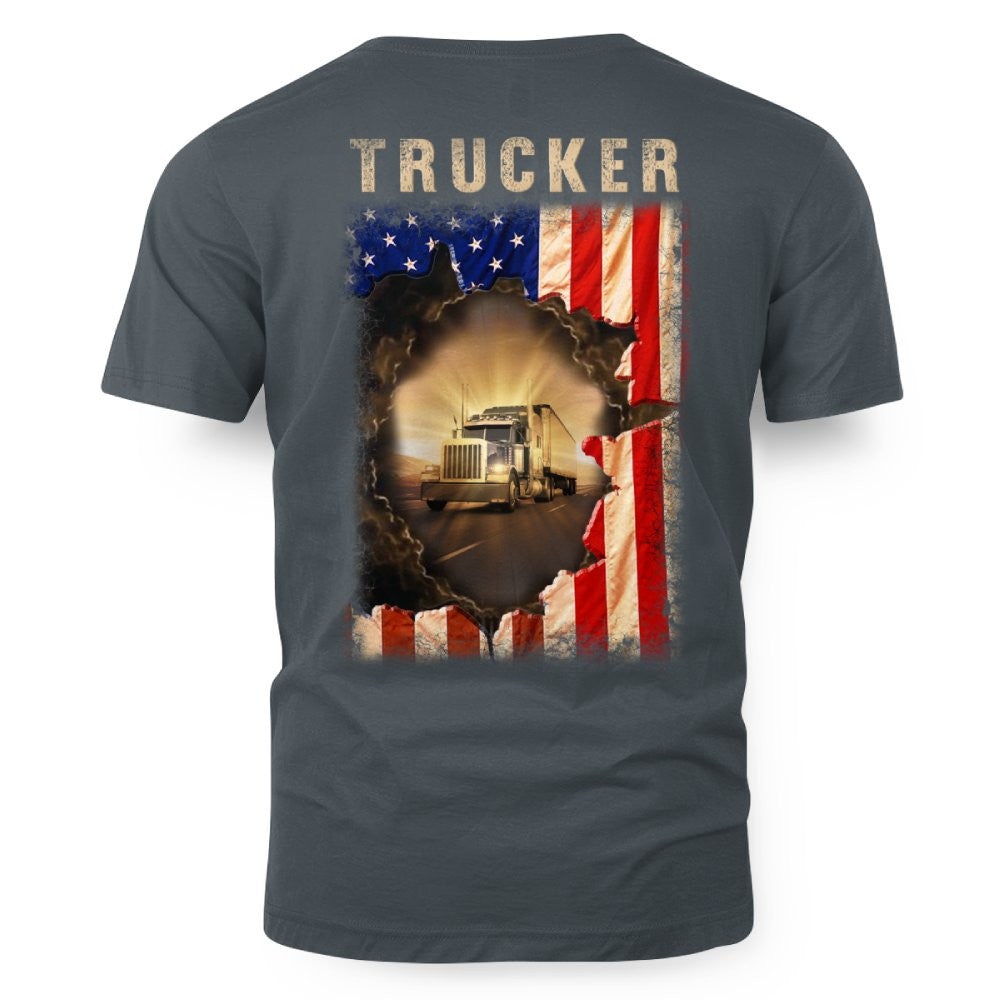 Patriotic American Flag Truck Driver 5