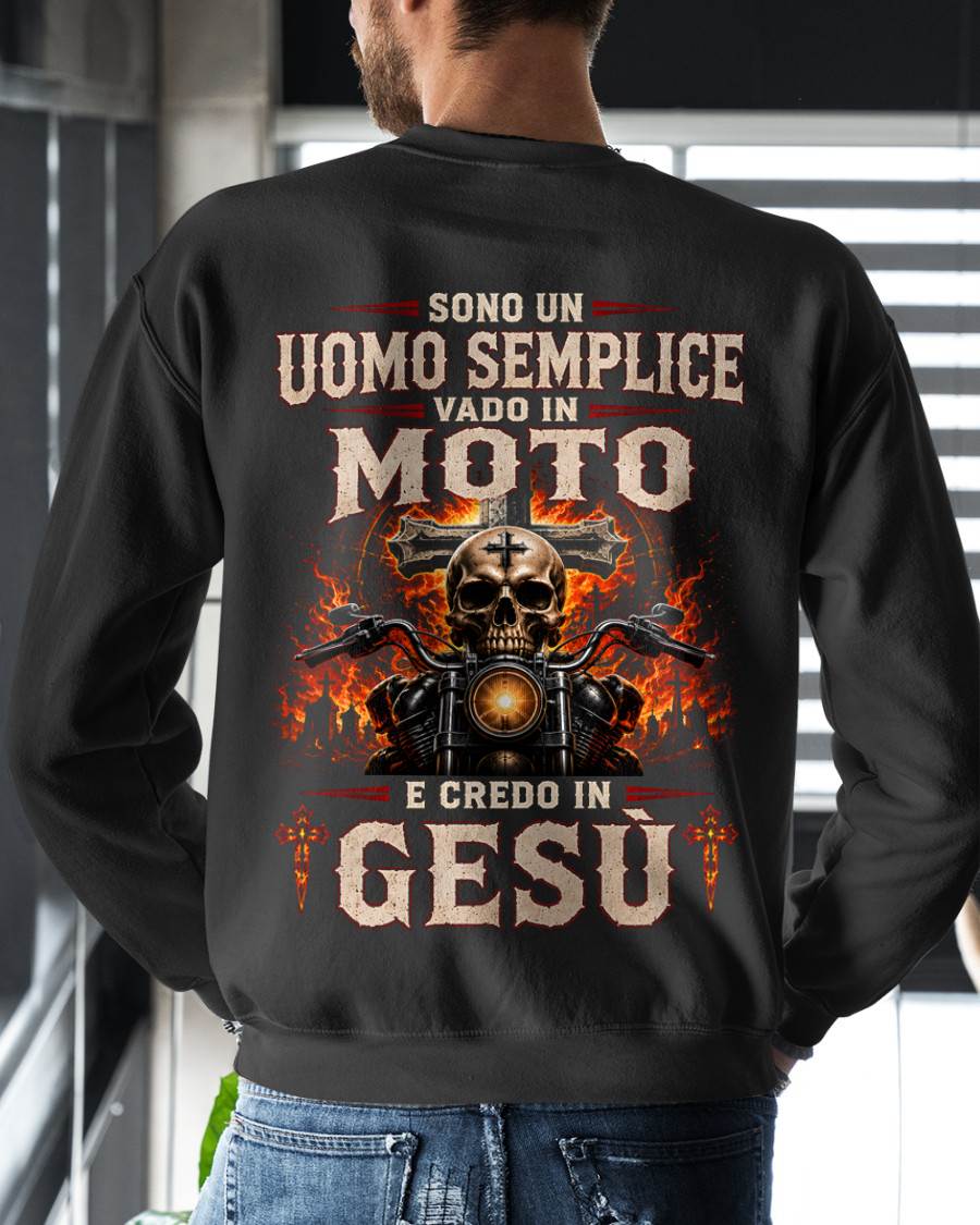 UOMO SEMPLICE, BIKER E CREDENTE – DIO È LA MIA GUIDA – MAGLIETTA DA UOMO - LUNA00 (SKU2608-394) 3