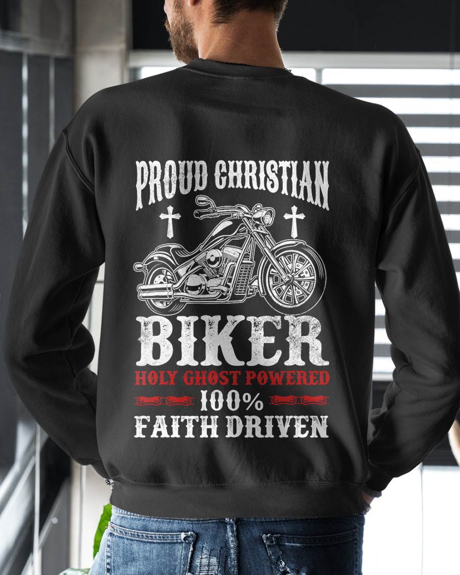 Motorcycle Proud Christian Biker Faith Driven - SHIRT FOR MEN - LUNA00 (SKU2607-DY-09) 3
