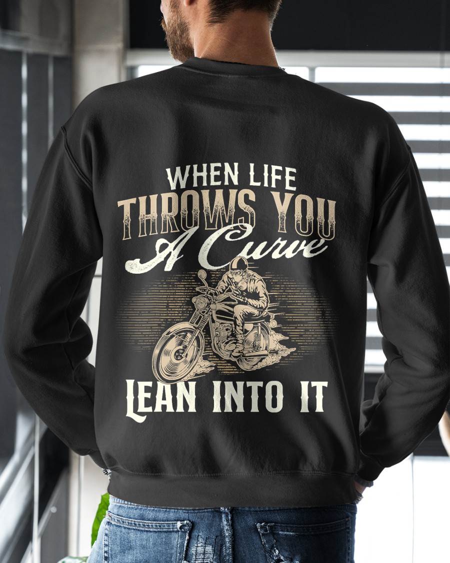 When Life Throws You A Curve Lean Into It - Biker Motorcycle - SHIRT FOR MEN - LUNA00 (SKU2607-DY-11) 3