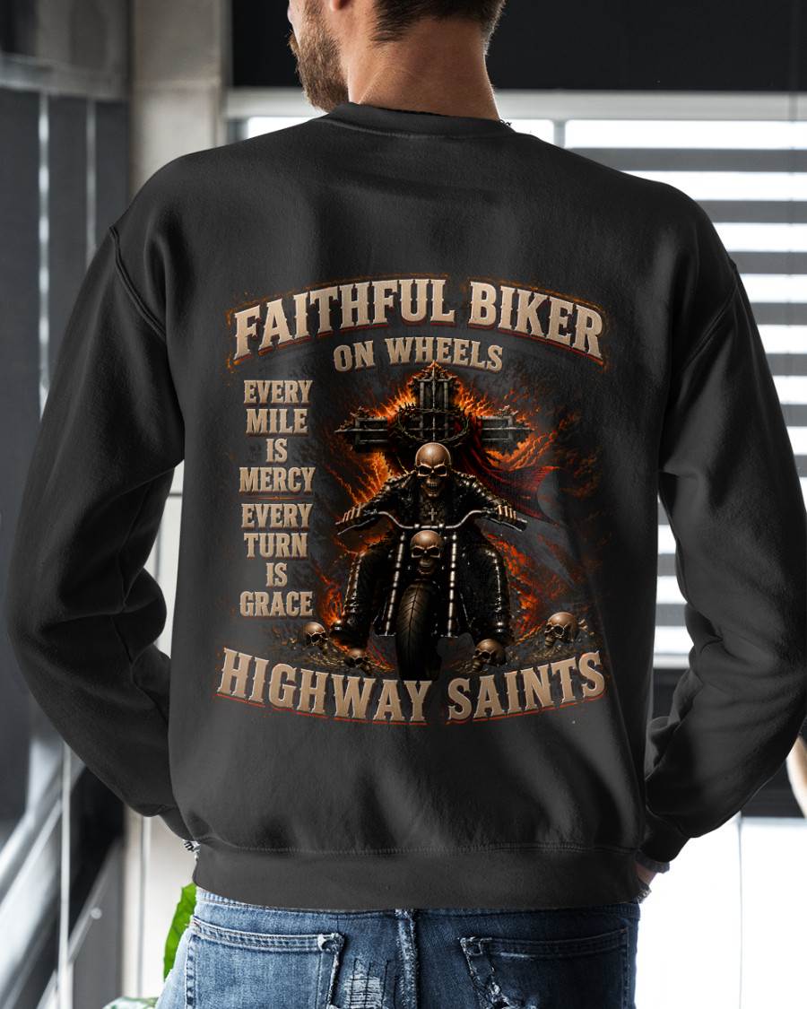 FAITHFUL BIKER RIDE WITH GOD SAVED BY GRACE - SHIRT FOR MEN - LUNA00 (SKU2608-318) 3