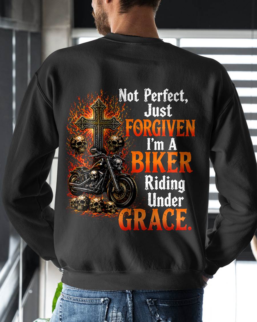 NOT PERFECT JUST FORGIVEN BIKER UNDER GRACE - SHIRT FOR MEN - LUNA00 (SKU2608-215) 3