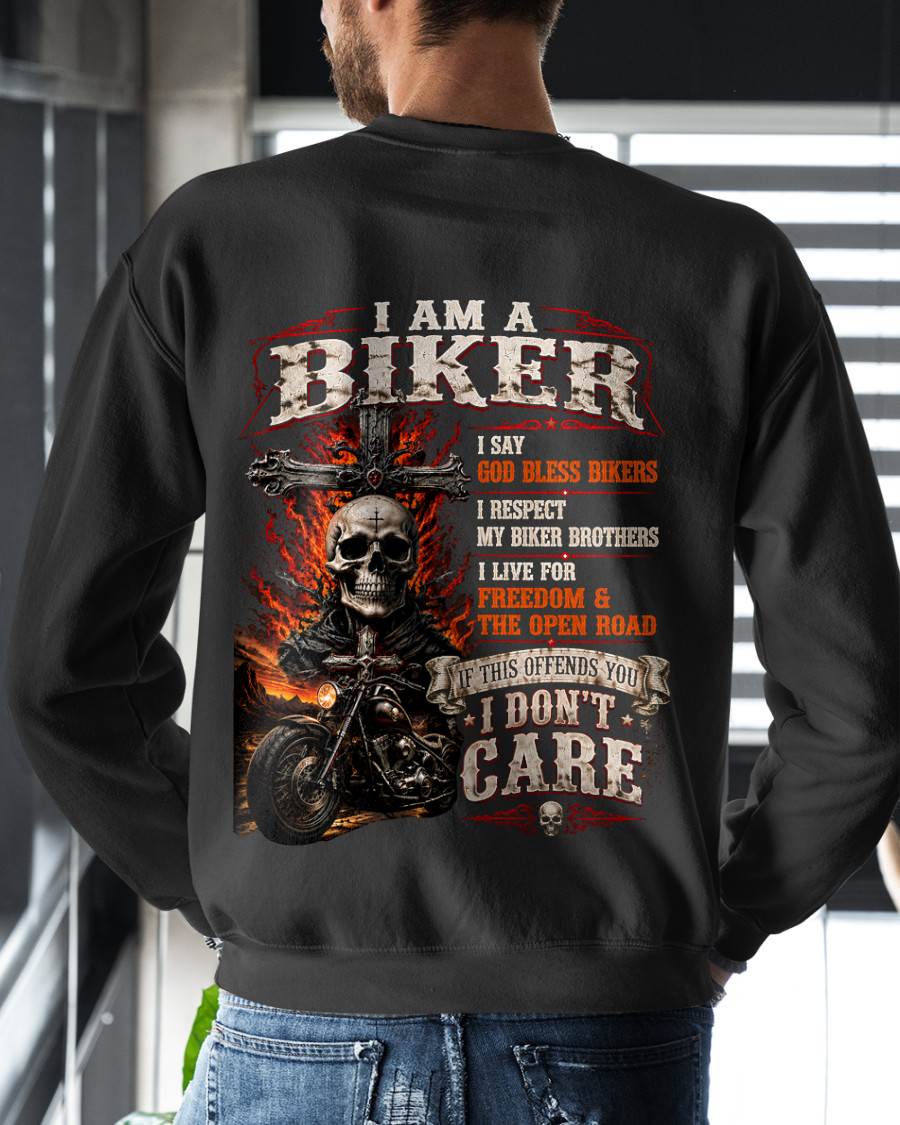 I AM A BIKER GOD BLESS MY RIDE - SHIRT FOR MEN - LUNA00 (SKU2608-81) 3