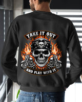 Funny Take, Play with it Skeleton Biker Motorcycle - SHIRT FOR MEN - LUNA00 (SKU2607-DY-07) 3