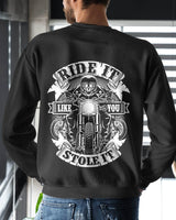 Biker Ride Like You Stole Skull Motorcycle - SHIRT FOR MEN - LUNA00 (SKU2607-DY-01) 3