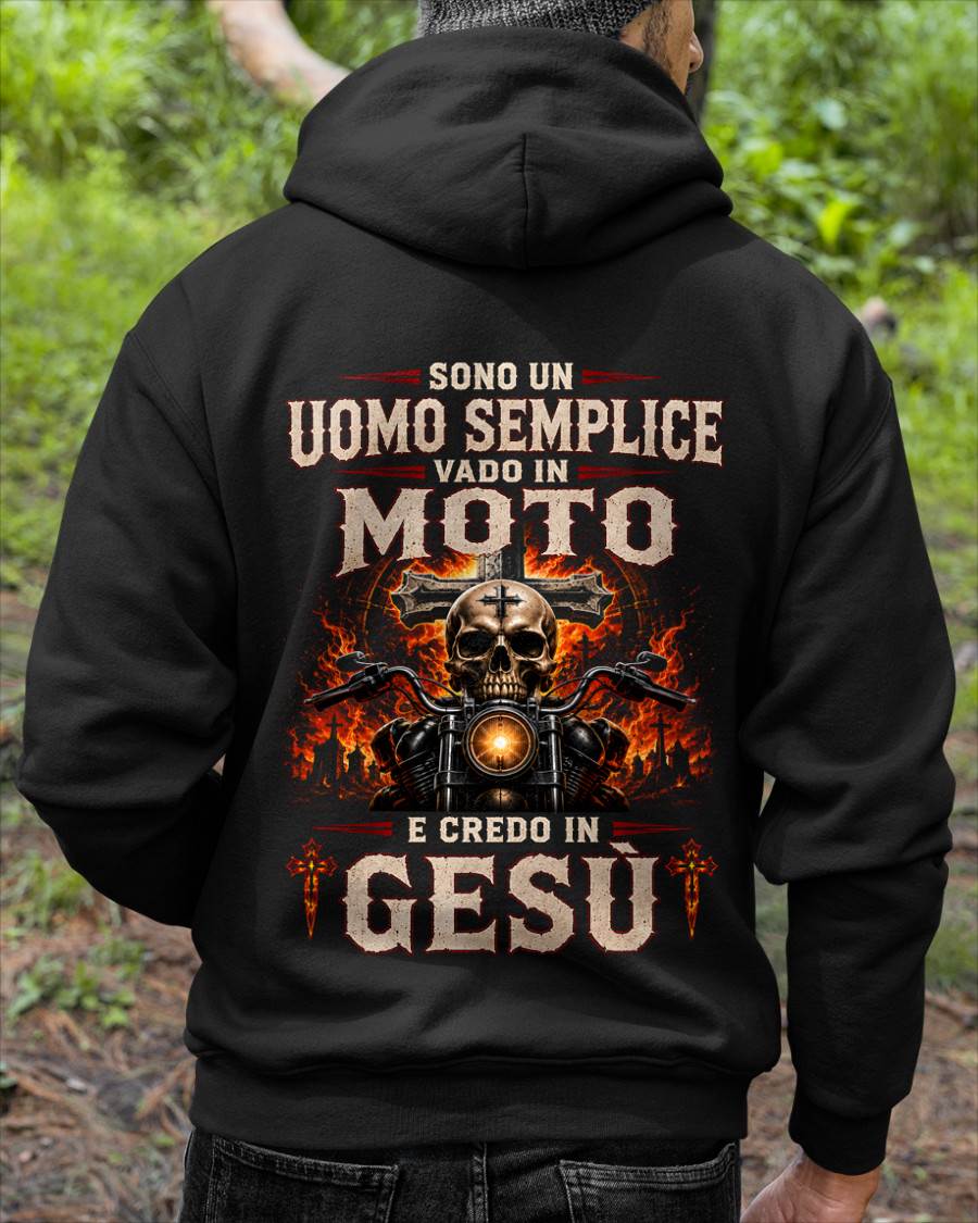 UOMO SEMPLICE, BIKER E CREDENTE – DIO È LA MIA GUIDA – MAGLIETTA DA UOMO - LUNA00 (SKU2608-394) 4