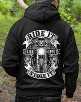 Biker Ride Like You Stole Skull Motorcycle - SHIRT FOR MEN - LUNA00 (SKU2607-DY-01) 4