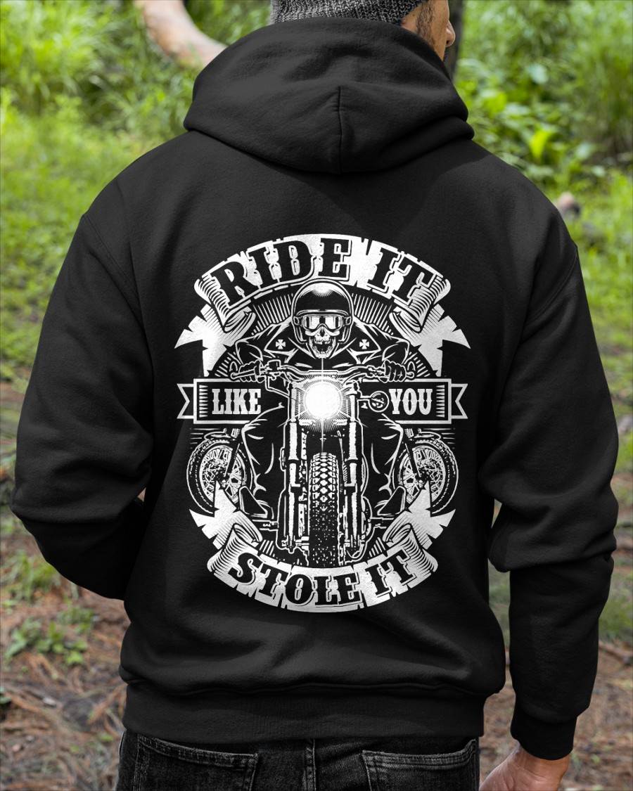 Biker Ride Like You Stole Skull Motorcycle - SHIRT FOR MEN - LUNA00 (SKU2607-DY-01) 4