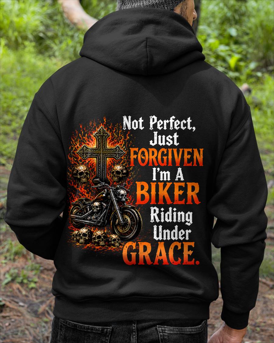 NOT PERFECT JUST FORGIVEN BIKER UNDER GRACE - SHIRT FOR MEN - LUNA00 (SKU2608-215) 4