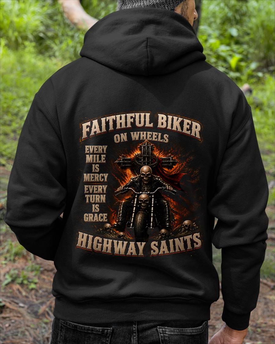 FAITHFUL BIKER RIDE WITH GOD SAVED BY GRACE - SHIRT FOR MEN - LUNA00 (SKU2608-318) 4