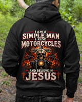 I AM A SIMPLE MAN, BIKER I RIDE MOTORCYCLES AND BELIEVE IN JESUS - SHIRT FOR MEN - LUNA00 (SKU2608-214) 4
