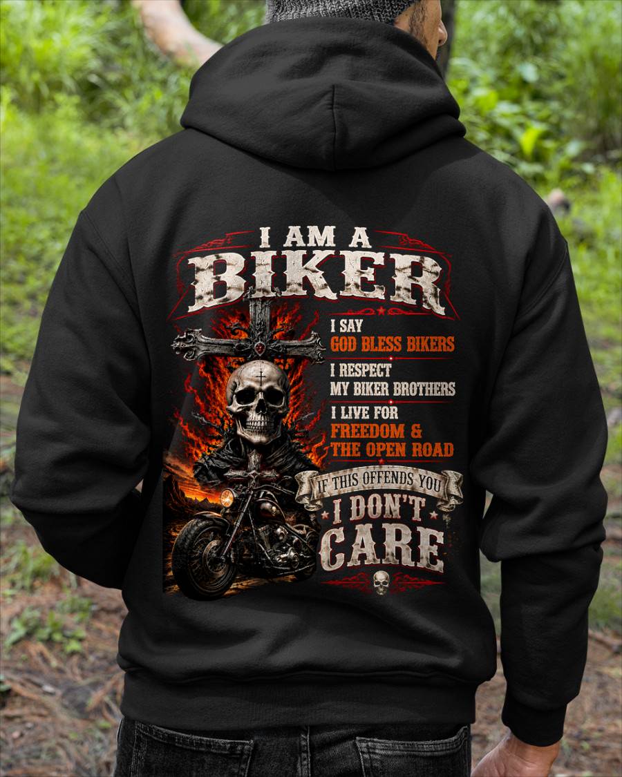 I AM A BIKER GOD BLESS MY RIDE - SHIRT FOR MEN - LUNA00 (SKU2608-81) 4