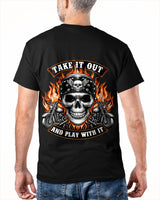 Funny Take, Play with it Skeleton Biker Motorcycle - SHIRT FOR MEN - LUNA00 (SKU2607-DY-07) 5