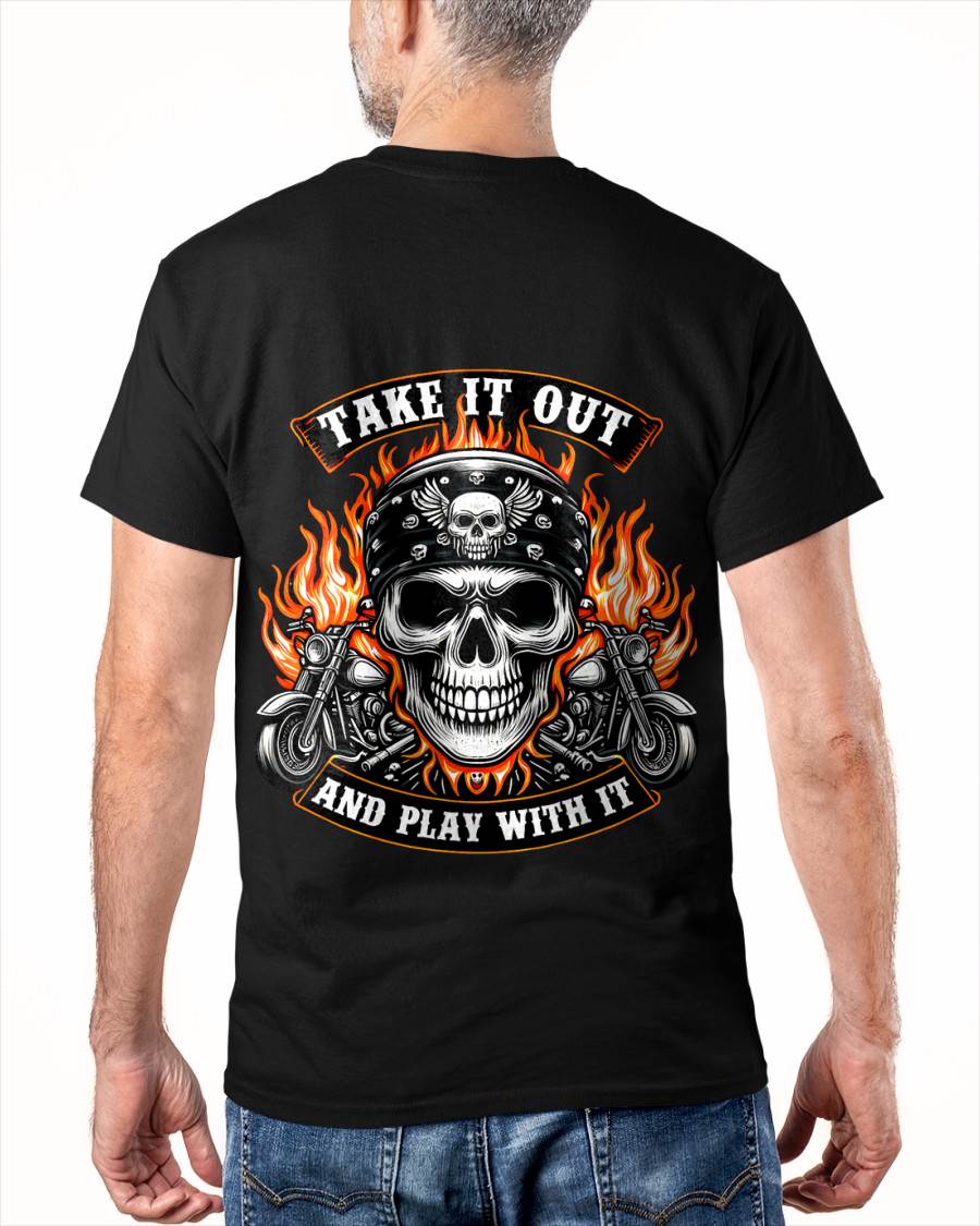 Funny Take, Play with it Skeleton Biker Motorcycle - SHIRT FOR MEN - LUNA00 (SKU2607-DY-07) 5