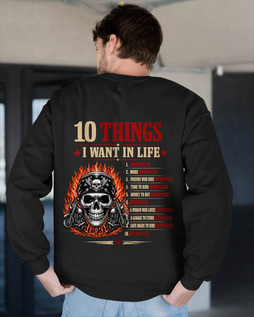 10 THINGS I WANT IN LIFE, BIKER - SHIRT FOR MEN - LUNA00 (SKU2608-35) 2