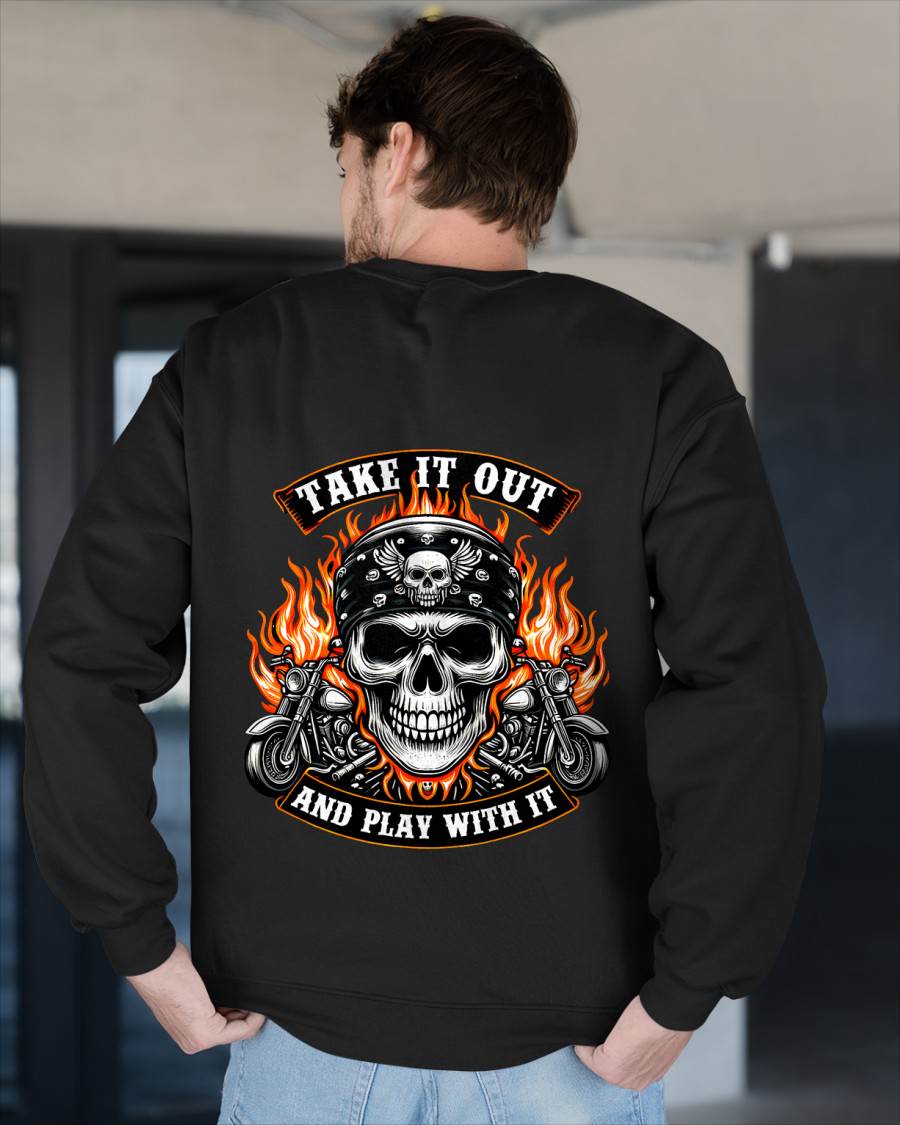 Funny Take, Play with it Skeleton Biker Motorcycle - SHIRT FOR MEN - LUNA00 (SKU2607-DY-07) 2
