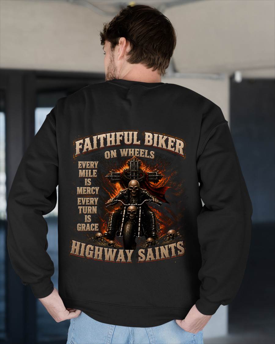 FAITHFUL BIKER RIDE WITH GOD SAVED BY GRACE - SHIRT FOR MEN - LUNA00 (SKU2608-318) 2