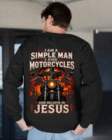 I AM A SIMPLE MAN, BIKER I RIDE MOTORCYCLES AND BELIEVE IN JESUS GOD IS MY GUIDE - SHIRT FOR MEN - LUNA00 (SKU2608-546) 2