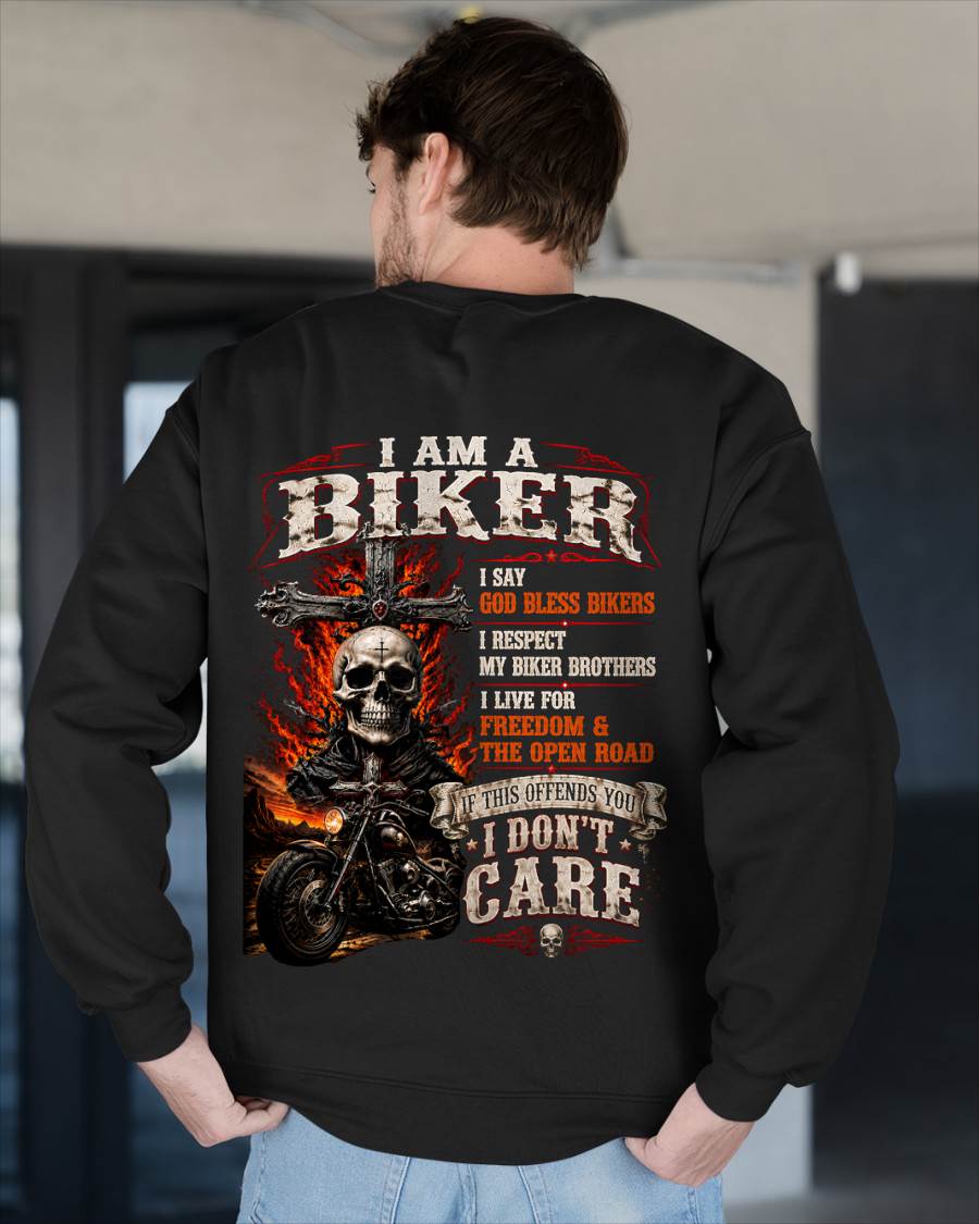 I AM A BIKER GOD BLESS MY RIDE - SHIRT FOR MEN - LUNA00 (SKU2608-81) 2