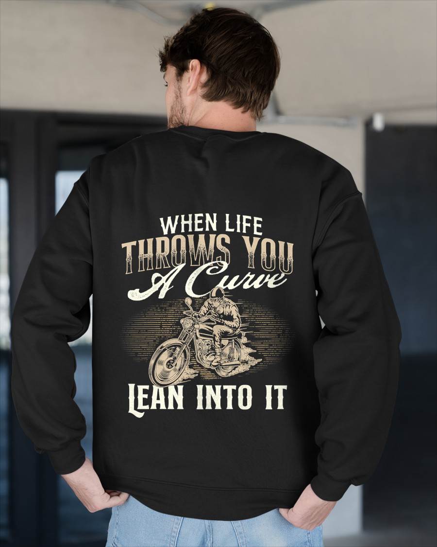 When Life Throws You A Curve Lean Into It - Biker Motorcycle - SHIRT FOR MEN - LUNA00 (SKU2607-DY-11) 2