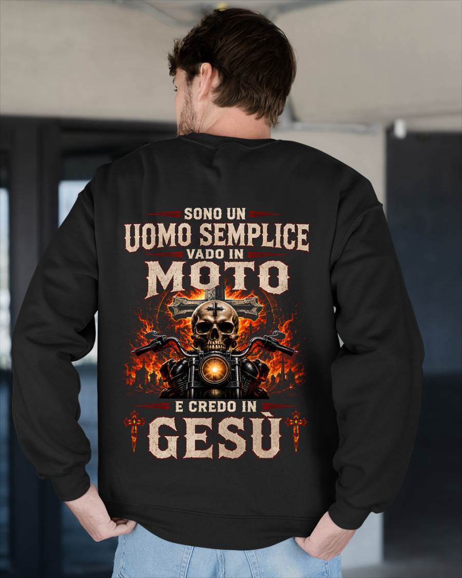 UOMO SEMPLICE, BIKER E CREDENTE – DIO È LA MIA GUIDA – MAGLIETTA DA UOMO - LUNA00 (SKU2608-394) 2