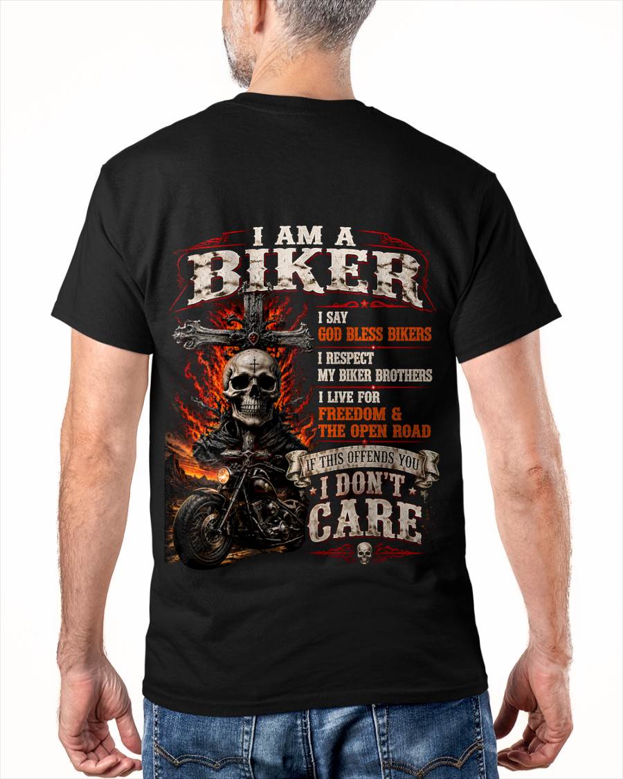 I AM A BIKER GOD BLESS MY RIDE - SHIRT FOR MEN - LUNA00 (SKU2608-81) 5