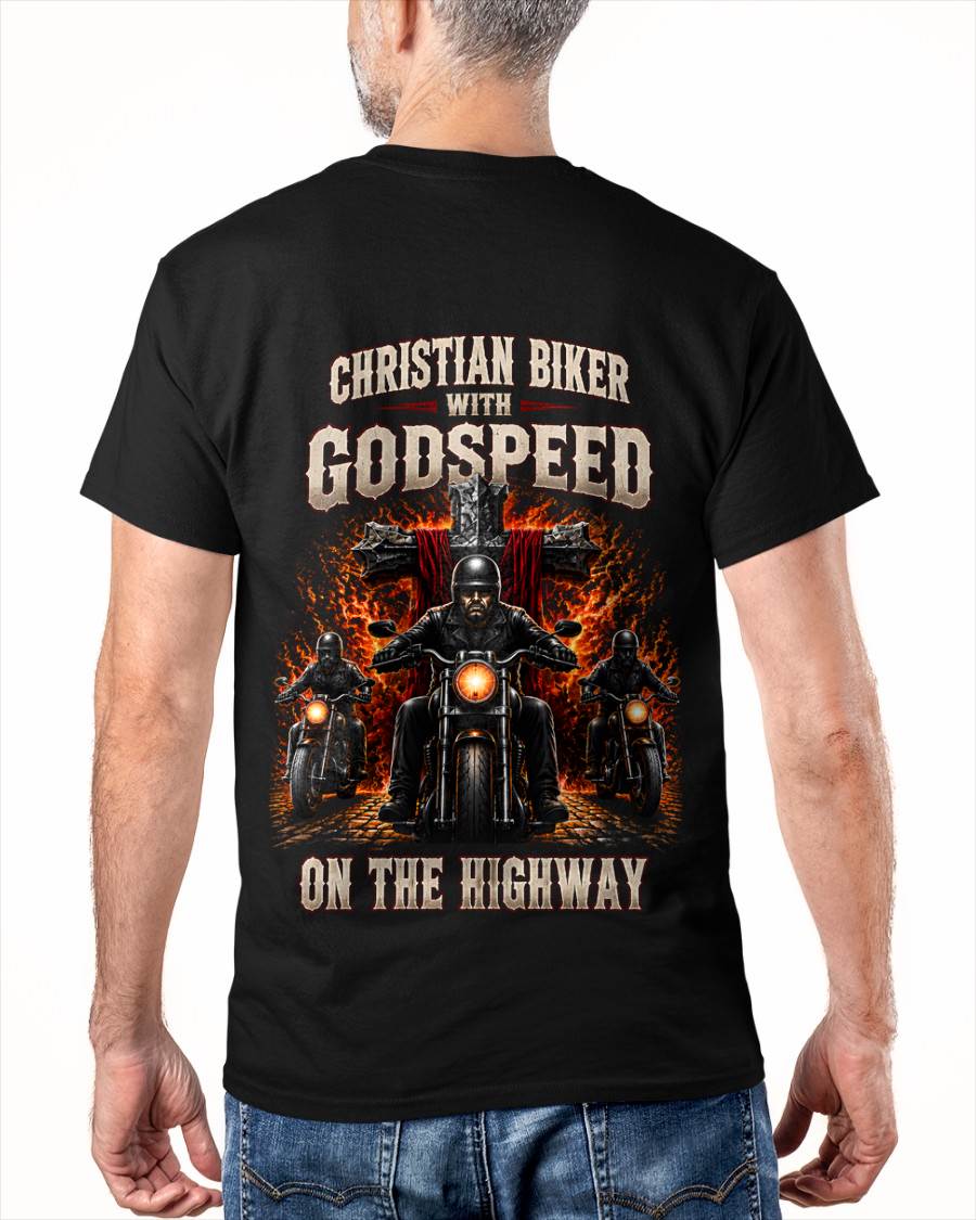 CHRISTIAN BIKER WITH GODSPEED ON THE HIGHWAY - SHIRT FOR MEN - LUNA00 (SKU2608-498) 5