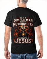 I AM A SIMPLE MAN, BIKER I RIDE MOTORCYCLES AND BELIEVE IN JESUS - SHIRT FOR MEN - LUNA00 (SKU2608-214) 5