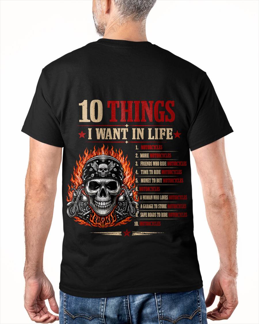10 THINGS I WANT IN LIFE, BIKER - SHIRT FOR MEN - LUNA00 (SKU2608-35) 5