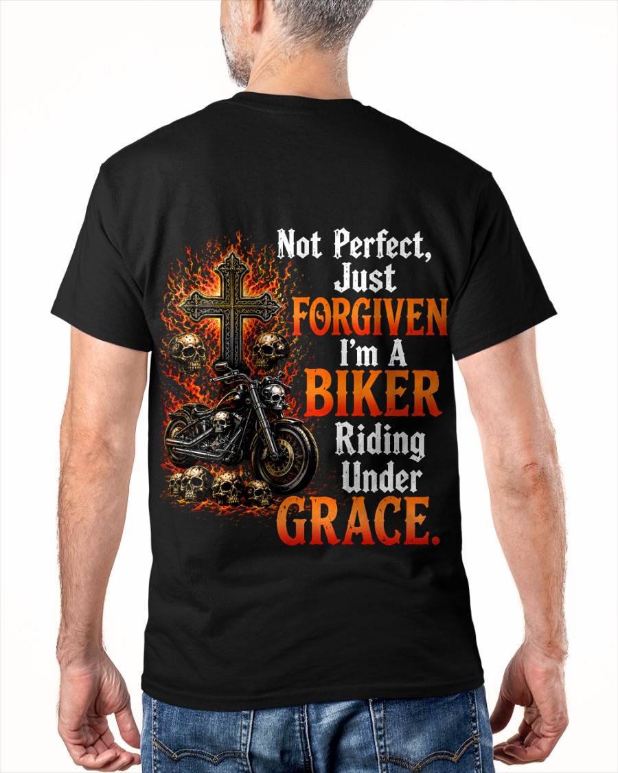 NOT PERFECT JUST FORGIVEN BIKER UNDER GRACE - SHIRT FOR MEN - LUNA00 (SKU2608-215) 5