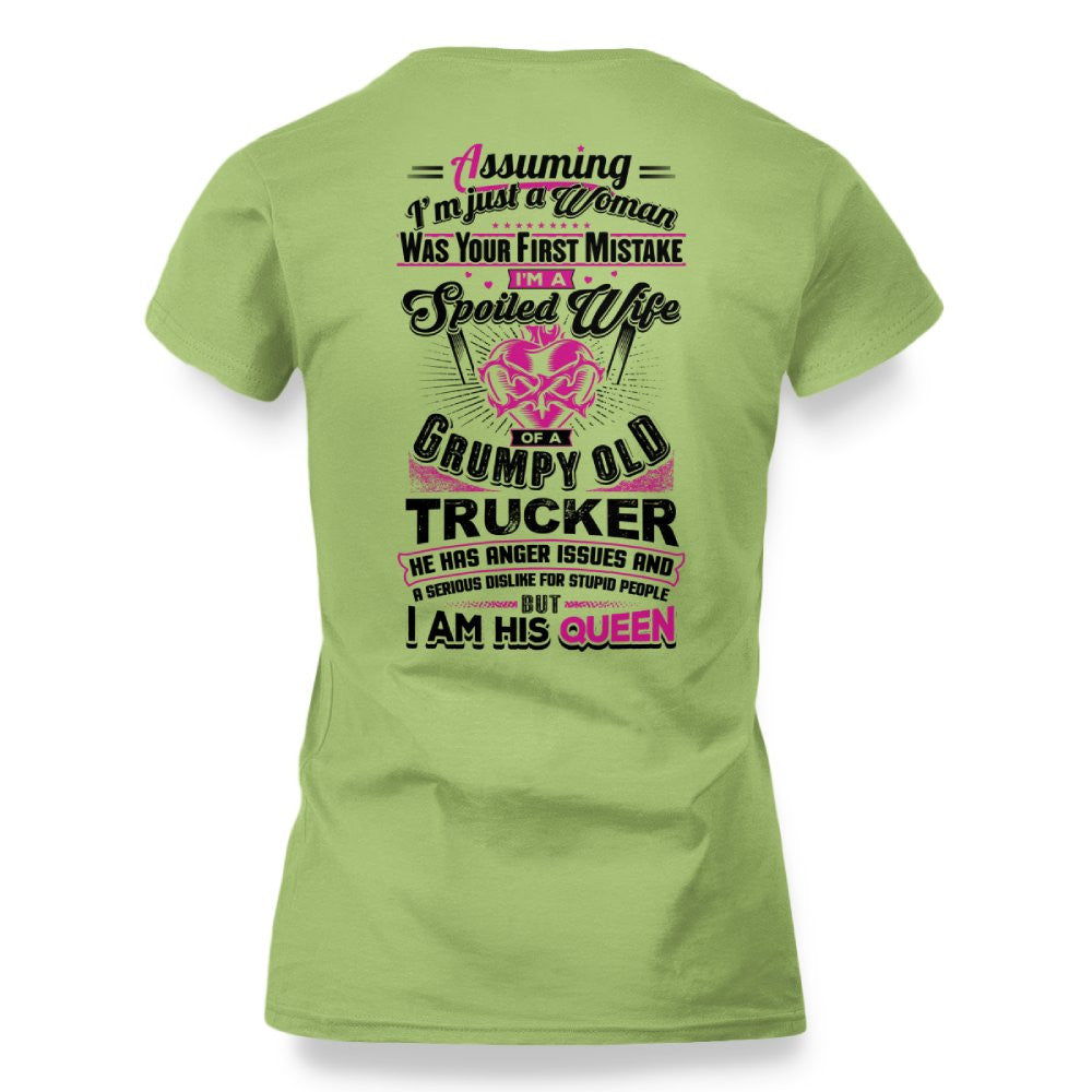 I'm a Grumpy Old Trucker's Queen Funny Trucker 9