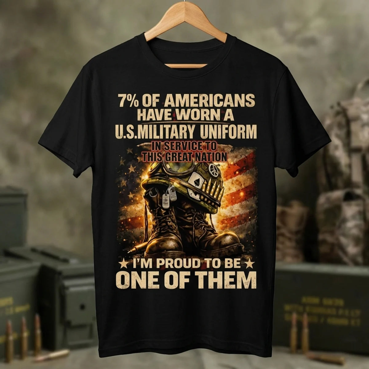 Veteran Pride Graphic T-Shirt, U.S. Military Service Tribute Tee, Unisex Black Shirt