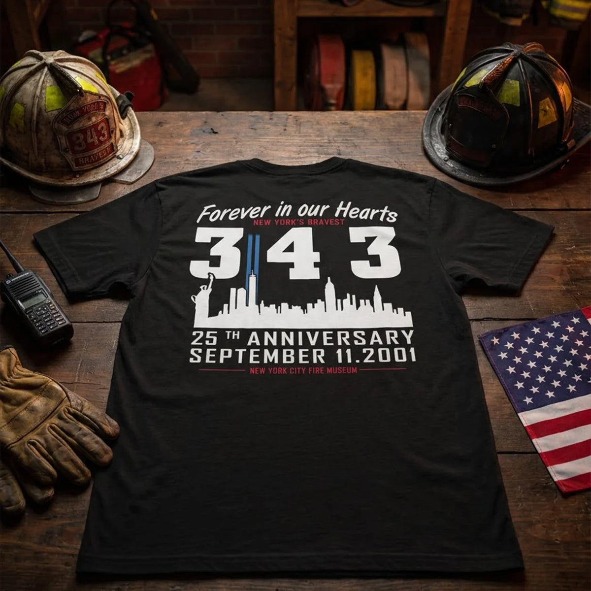 New York Firefighter Memorial 343 T-Shirt