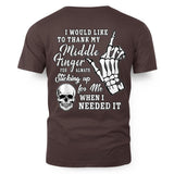 I Would Like To Thank My Middle Finger Skeleton Halloween 2