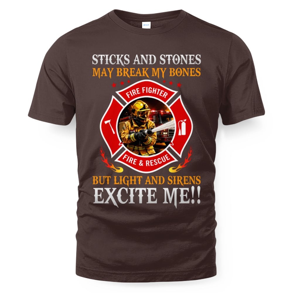Lights & Sirens Excite Me Funny Firefighter 9