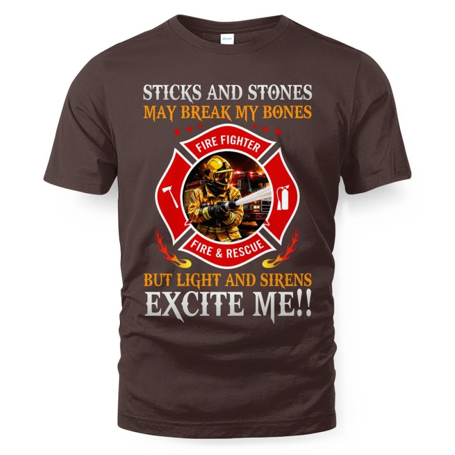 Lights & Sirens Excite Me Funny Firefighter 9
