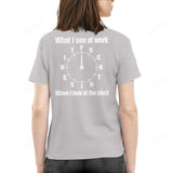 What I see at work TFU C K T Lens When I look at the clock H S 3