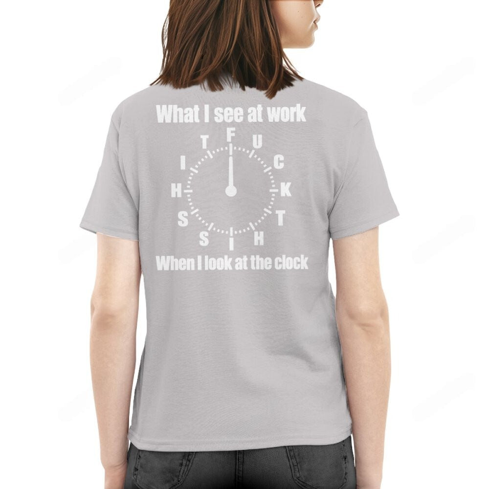 What I see at work TFU C K T Lens When I look at the clock H S 3