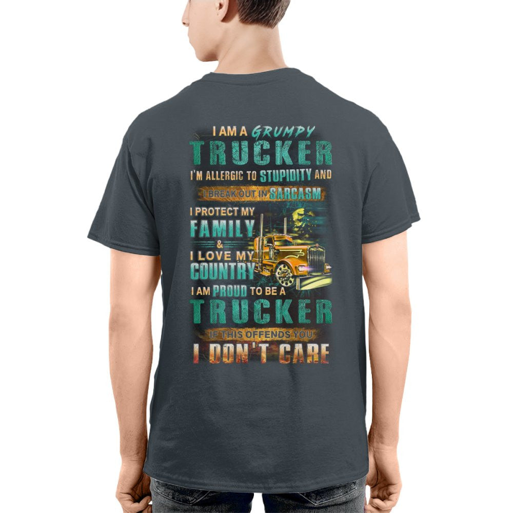 Grumpy Trucker Shirt – Funny Sarcastic Truck Driver Gift 6