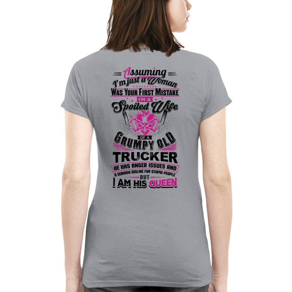 I'm a Grumpy Old Trucker's Queen Funny Trucker 4